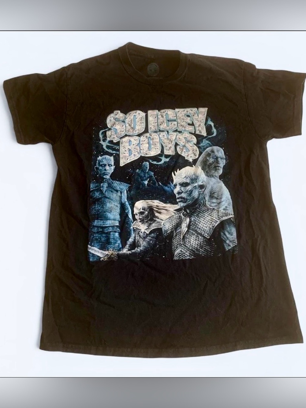 Hip Hop Style Graphic Game Of Thrones 'So Icey Boys' Crew Neck Tee